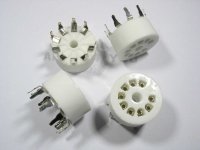 Podstawka GZC9-Y-3 9pin NOVAL do PCB ceramiczna 