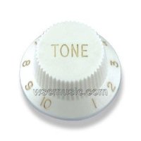 Gałka potencjometru TONE Typ Strat biała 