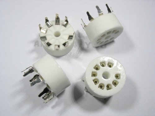 Podstawka GZC9-Y-3 9pin NOVAL do PCB ceramiczna