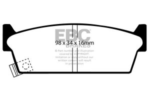 Klocki hamulcowe EBC REDSTUFF tył NISSAN Skyline (R32) 2.0 Turbo GTS-t 91-94