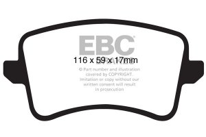 Klocki hamulcowe EBC REDSTUFF tył AUDI A4 (B8) 2.0 Turbo 2011-2015