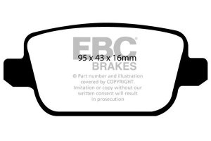 Klocki hamulcowe EBC REDSTUFF tył FORD Focus (Mk2) 2.5 Turbo RS 500 2010-2011