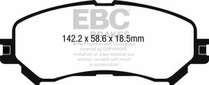 Klocki hamulcowe EBC Greenstuff przód RENAULT Megane Hatch (Mk4) 1.6 TD (Elec H/B) 2016-