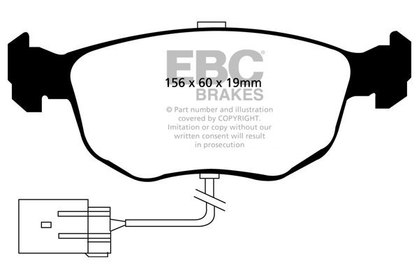Klocki hamulcowe EBC Redstuff przód FORD Escort (Mk5) 2.0 Turbo RS Cosworth 92-95