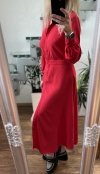 Długa Letnia Sukienka H&M Midi Casual Red