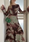 Długa Maxi Sukienka Asos Szyfon Oversize Chic