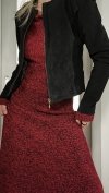 Krótka Kurtka Leather Suede Black