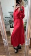 Długa Letnia Sukienka H&M Midi Casual Red