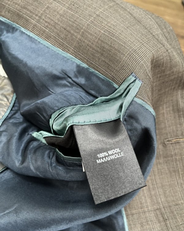 Marynarka River Island Wool Wełna Brown