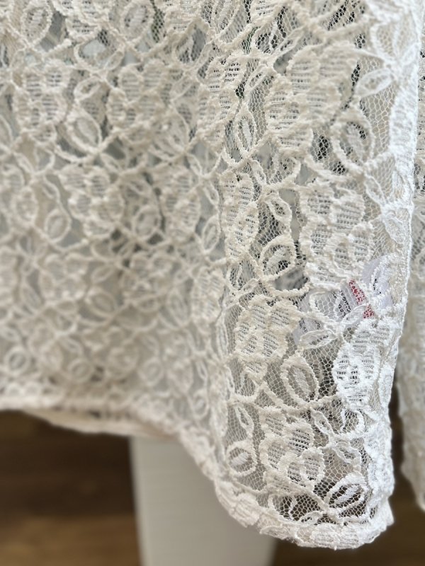 Bluzka Koronkowa Crochet Kremowa