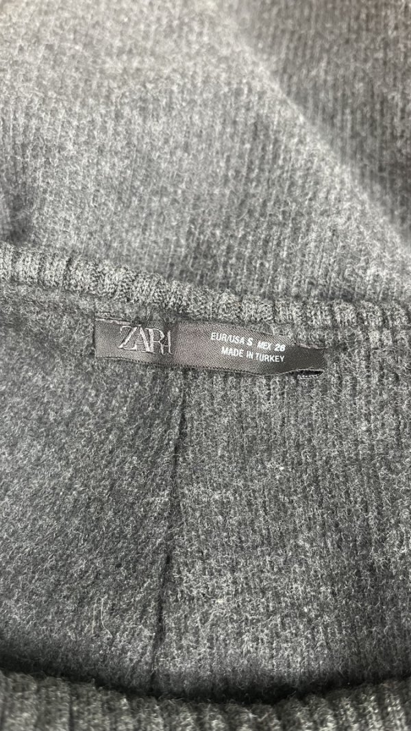 Szara spódnica Zara midi dzianina 