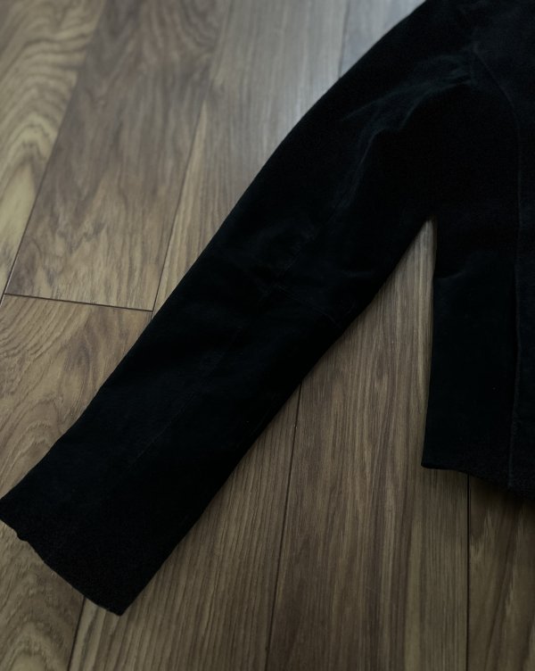 Krótka Kurtka Leather Suede Black