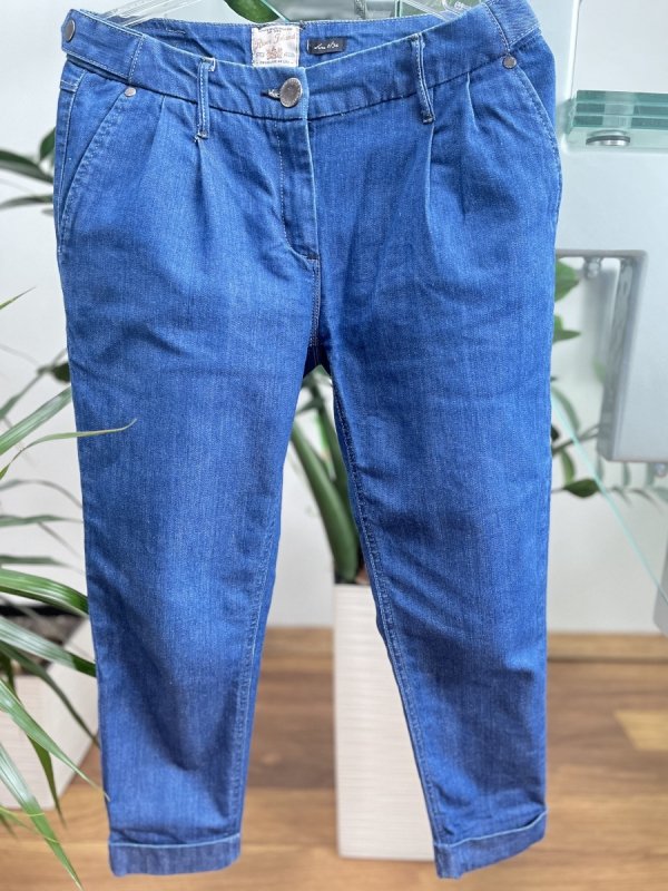 Jeansowe Spodnie River Island Loose Fit Blue