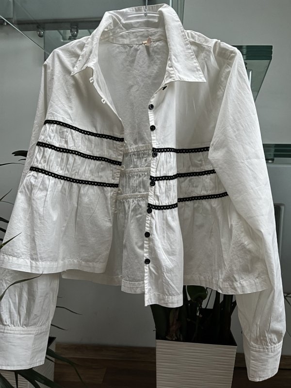 Swobodna Letnia Koszula Cotton White