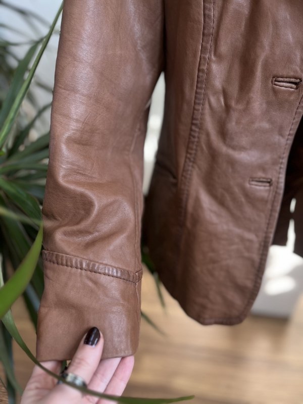 Brązowa skórzana kurtka Leather Jacket