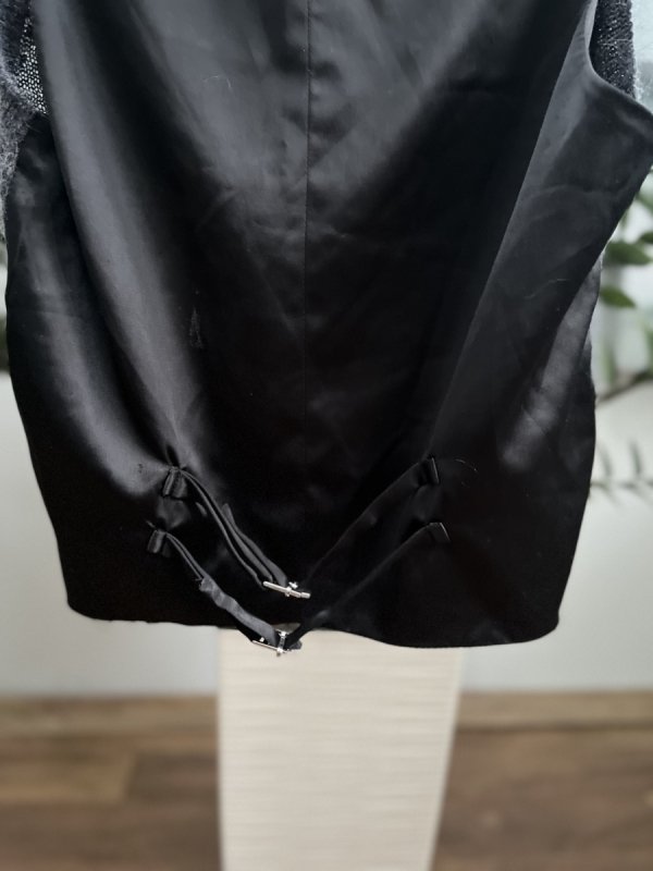 Wełniana kamizelka Zara romby grey 