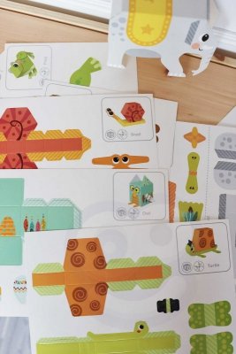 WOOPIE ART&FUN Zestaw Kreatywny Origami 3D Zrób to Sam 10 Zwierzaków