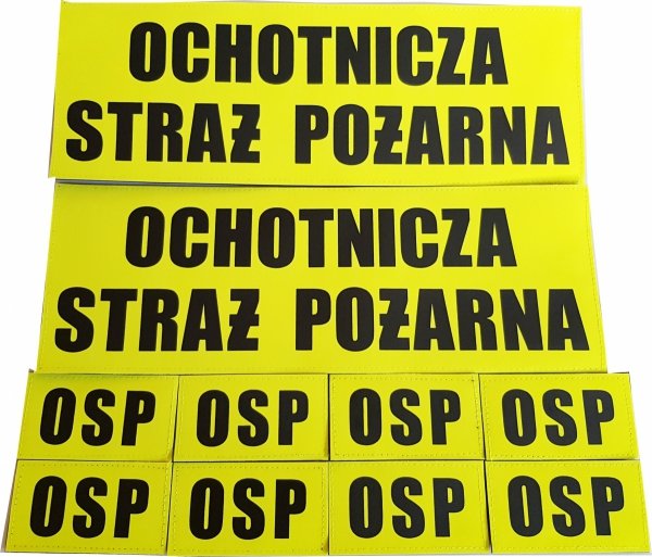 Zestaw napisów z rzepem na ubranie specjalne 3 częściowe