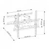 UCHWYT DO TV LCD/LED 23-60 45KG AR-50 ART reg. pion i poziom