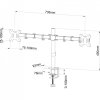 UCHWYT BIURKOWY DO 2 MONITORÓW LED/LCD 13-27 L-02N ART