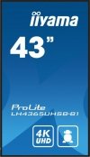 IIYAMA Monitor 43 cale LH4365UHSB-B1 24/7, IPS, ANDROID 11, 4K, 800cd, iiSignage2, SDM, 2x HDMI, DP, 2x USB,2x 10W, RJ45, WiFi, 