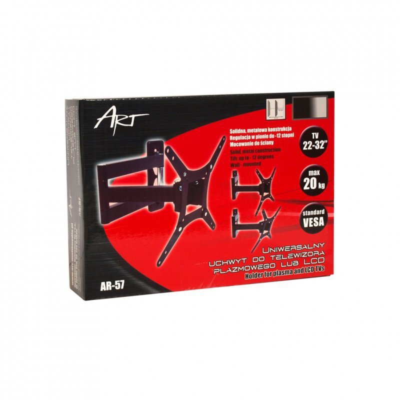 UCHWYT DO TV LCD/LED 17-32&quot; 20KG AR-57  ART reg.pion/poziom
