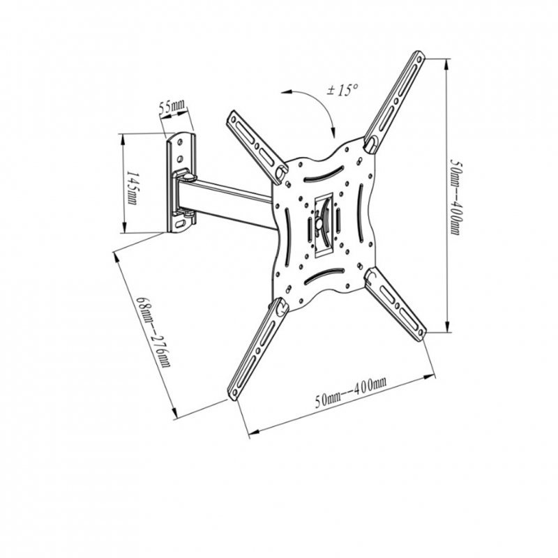 UCHWYT DO TV LED/LCD 13-46&quot; 25KG CV-24  reg. pion/poziom OEM