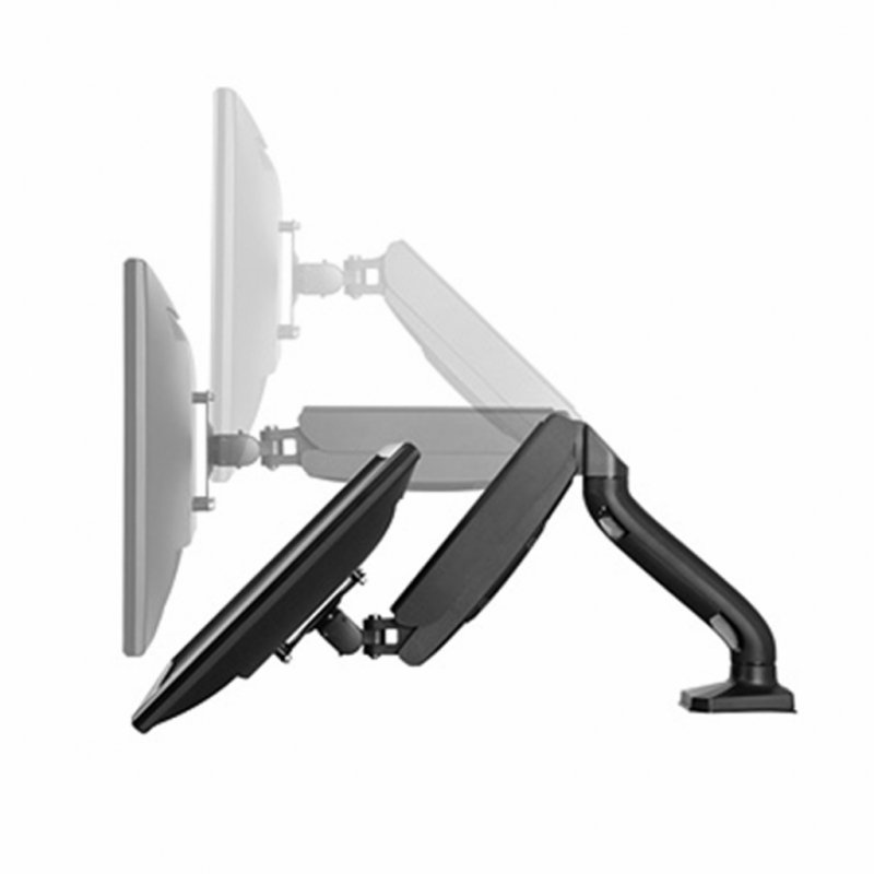 UCHWYT BIURKOWY GAZOWY DO 1 MONITORA LED/LCD 10-32&quot; L-17GD ART 9kg 2xUSB 3.0