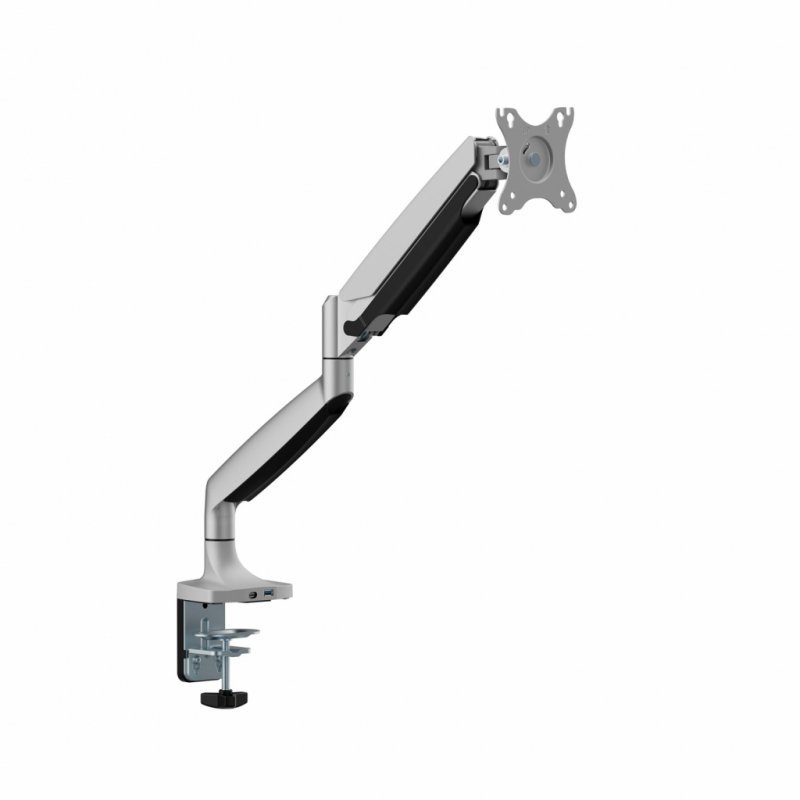 UCHWYT BIURKOWY GAZOWY DO 1 MONITORA LED/LCD 17-45&quot; L-35GD ART 1-15kg 1xUSB-A 1xUSB-C 3.0 HEAVY DUTY