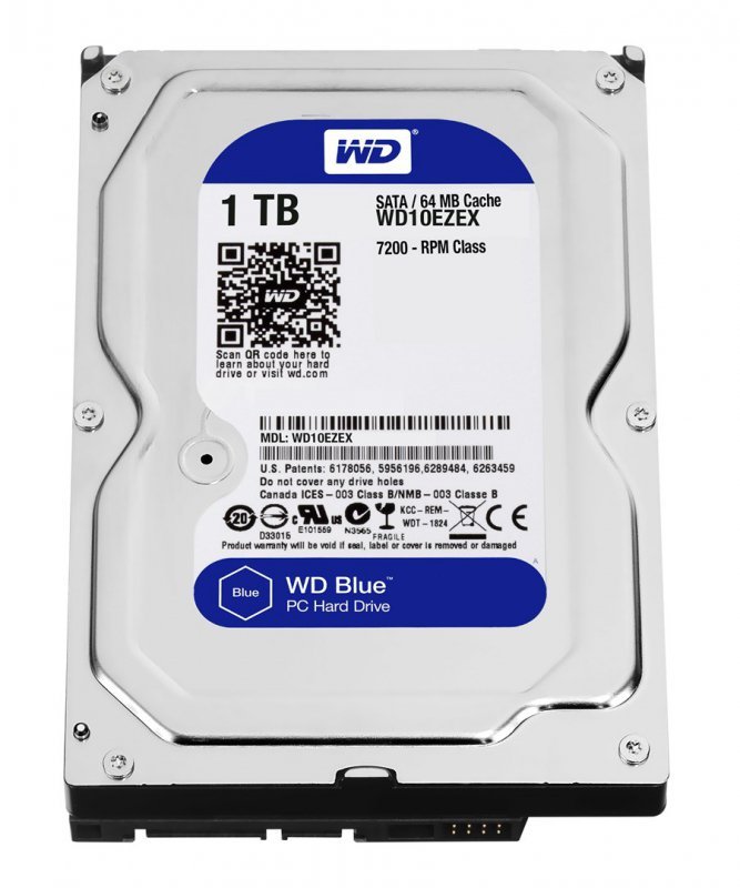Dysk HDD WD Blue WD10EZEX (1 TB ; 3.5&quot;; 64 MB; 7200 obr/min)