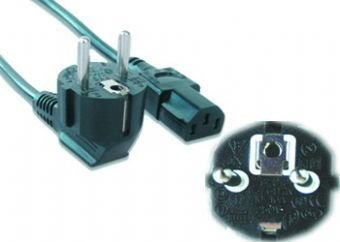Kabel GEMBIRD PC-186-VDE (C13 / IEC C13 / IEC 320 C13 - Schuko ; 1,8m; kolor czarny)