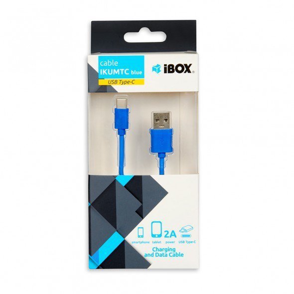 Kabel IBOX IKUMTCB (USB 2.0 typu A - USB typu C ; 1m; kolor niebieski)