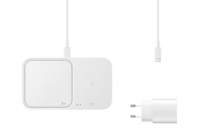 Samsung Wireless Charger Duo (with Travel Adapter), White