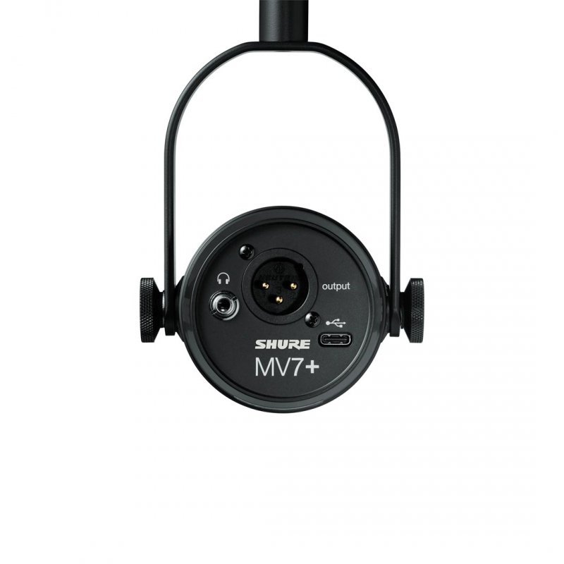 Shure MV7+-K - Mikrofon lektorski/wokalny ze złączem XLR/USB-C Czarny