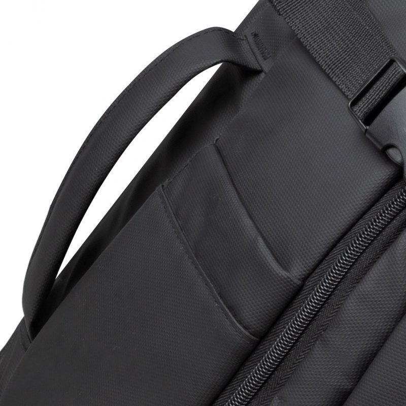 RIVACASE PLECAK NA LAPTOP 17,3&quot; TEGEL ECO, CZARNY, MATERIAŁ WODOODPORNY, EKO RPET, KIESZENIE NA SMARTFON, DOKUMENTY,AKCESOR