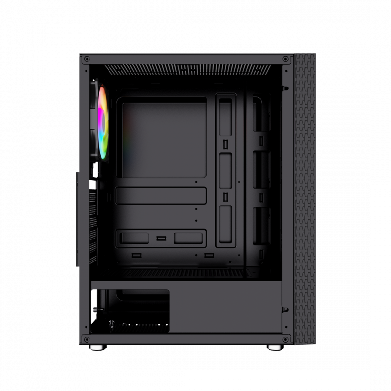 GEMBIRD OBUDOWA FORNAX 2500 MIDI-TOWER (1X USB 3.0, 2X USB 2.0, HD AUDIO, SZKLANY PANEL BOCZNY) CZARNA