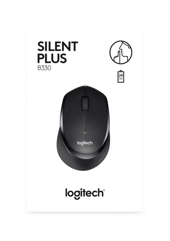Mysz Logitech B330 Silent Plus 910-004913 (optyczna; 1000 DPI; kolor czarny)