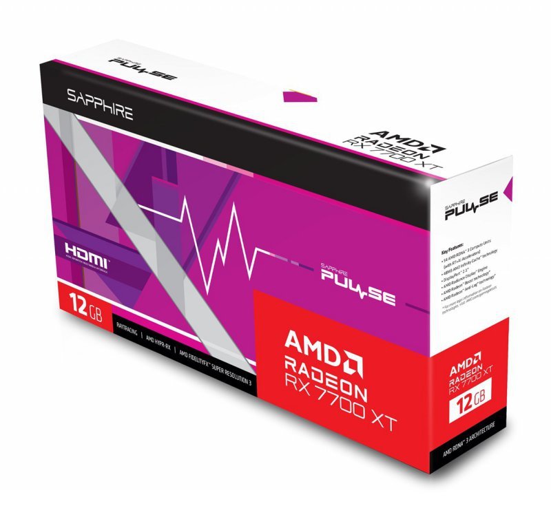 Karta graficzna SAPPHIRE Radeon RX 7700 XT PULSE GAMING OC 12GB GDDR6 DUAL