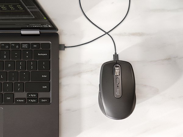 Logitech MX Anywhere 3S for Business myszka Biuro Po prawej stronie RF Wireless + Bluetooth Laser 8000 DPI