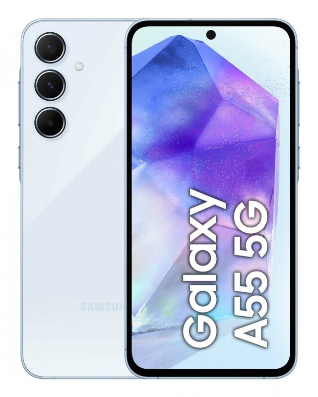 Samsung Galaxy A55 5G 16,8 cm (6.6&quot;) Hybrid Dual SIM Android 14 USB Type-C 8 GB 128 GB 5000 mAh Niebieski