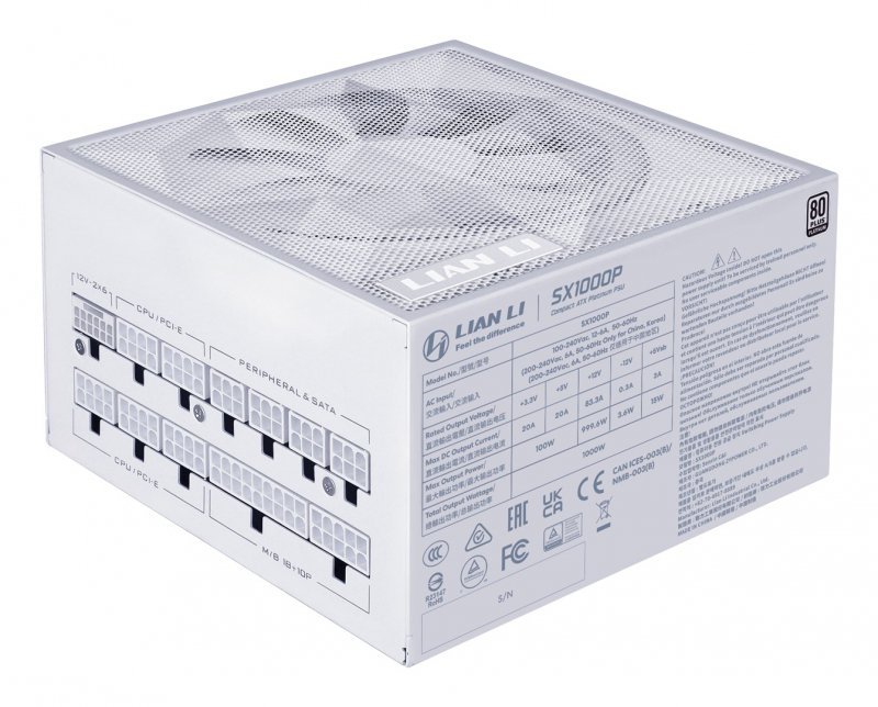 Lian Li SX1000P moduł zasilaczy 1000 W 20+4 pin ATX ATX Biały