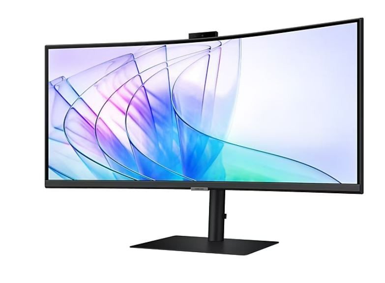 Samsung Monitor 34 cale ViewFinity S65VC VA 3440x1440 UWQHD 21:9 1xHDMI 1xDP 1xUSB-C (90W) 2xUSB 3.0 LAN (RJ45) 5ms HAS Webcam g