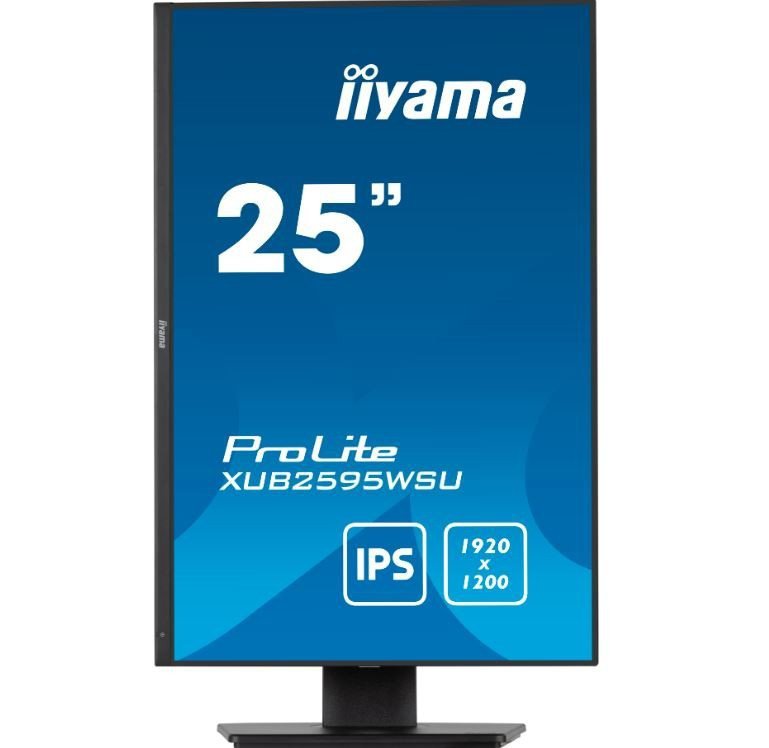 IIYAMA Monitor 25 cali XUB2595WSU-B5 IPS.PIVOT.16:10.USB.DP.HDMI.VGA.2x2W.  300(cd/m2).HAS(150mm)