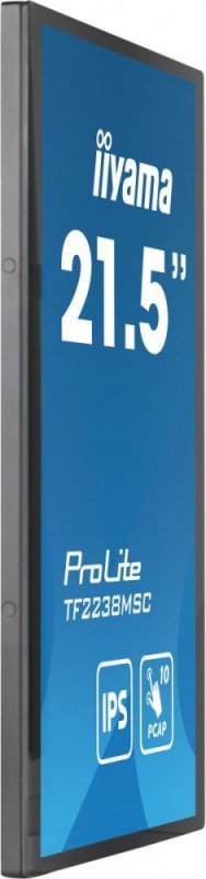 IIYAMA Monitor wielkoformatowy 21.5 cala TF2238MSC-B1 IPS,FHD,DP,HDMI,2x2W,2xUSB,600(cd/m2),  10pkt.7H,IP1X(Front),Pion/Poziom