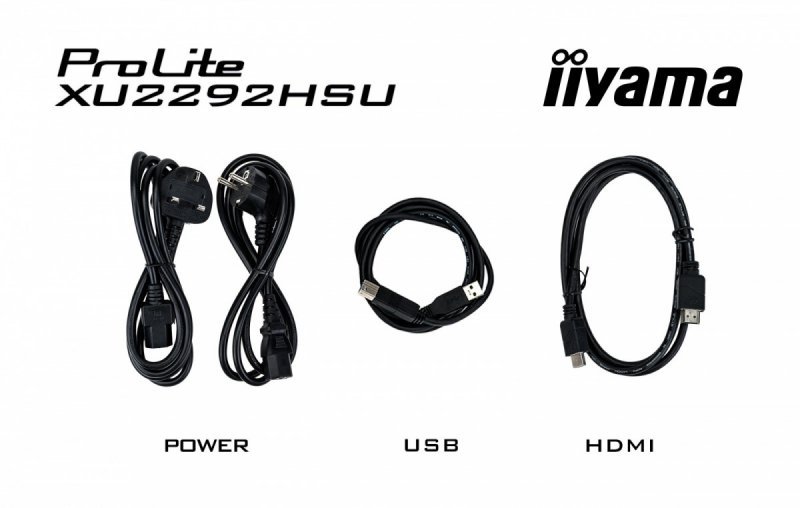 IIYAMA Monitor 21.5 cala ProLite XU2292HSU-B6 IPS,100Hz,FreeSync,SLIM,HDMI,DP,2x2W,  4xUSB(3.2),0.4ms