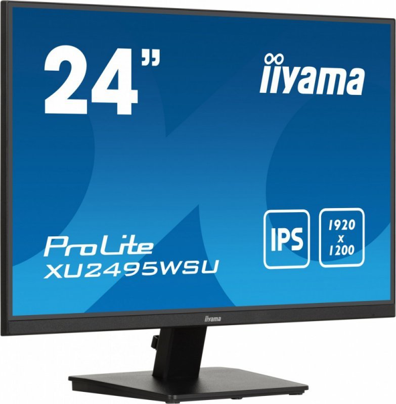 IIYAMA Monitor 24 cale XU2495WSU-B7 IPS,16:10,300cd,4ms,HDMI,DP,3xUSB(3.2),  1xUSB-c,2x2W,FlickerFree