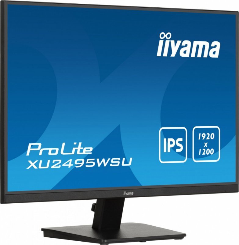 IIYAMA Monitor 24 cale XU2495WSU-B7 IPS,16:10,300cd,4ms,HDMI,DP,3xUSB(3.2),  1xUSB-c,2x2W,FlickerFree