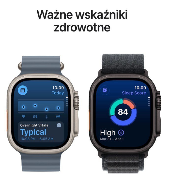 Apple Watch Ultra 3 GPS + Cellular, koperta 49 mm z tytanu w kolorze czarnym, bransoleta mediolańska z tytanu w kolorze czarnym 