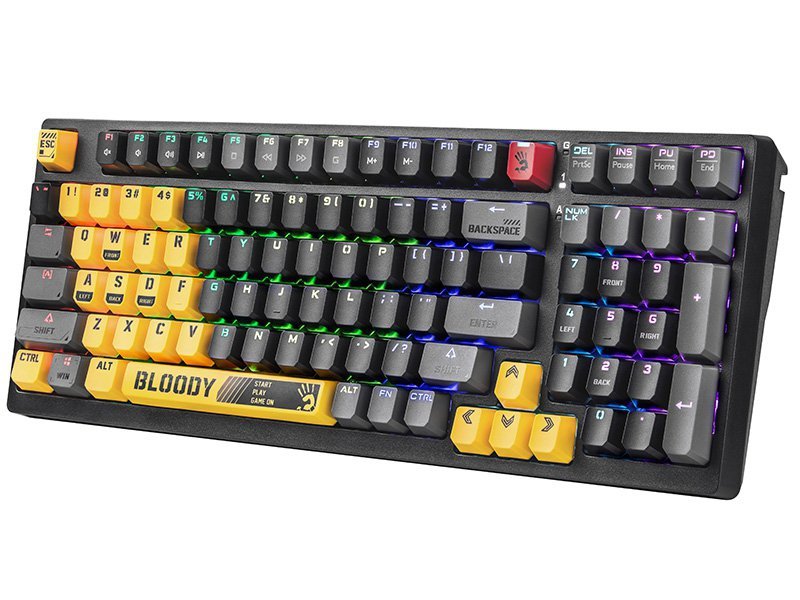 Klawiatura mechaniczna A4TECH BLOODY S98 USB Sports Lime (BLMS Red Plus Switches)