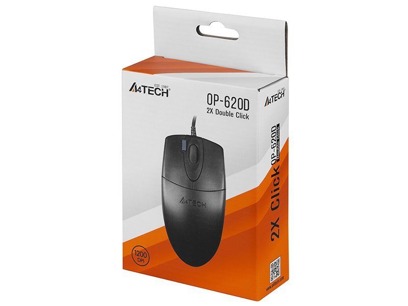 Mysz A4TECH  OP-620D Black USB